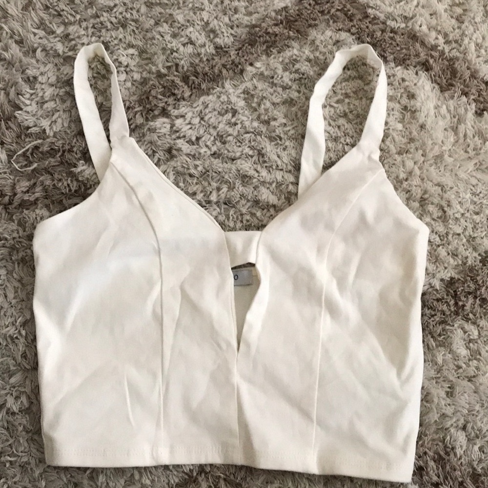 Solemio white crop top